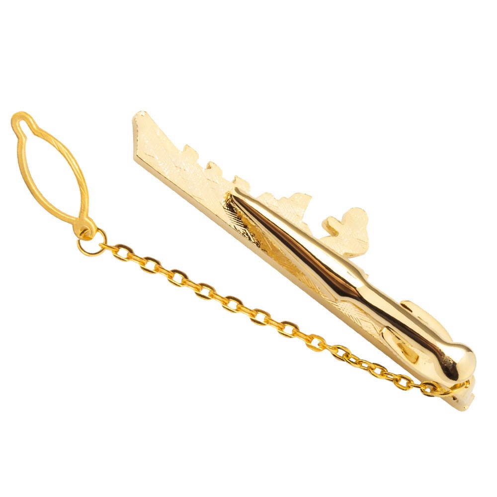 Warship Shape With Anchor Tie Clip For Suit - image 5