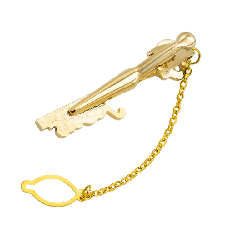 Gold Jesus Key Tie Bar For Wedding Suit - image 4