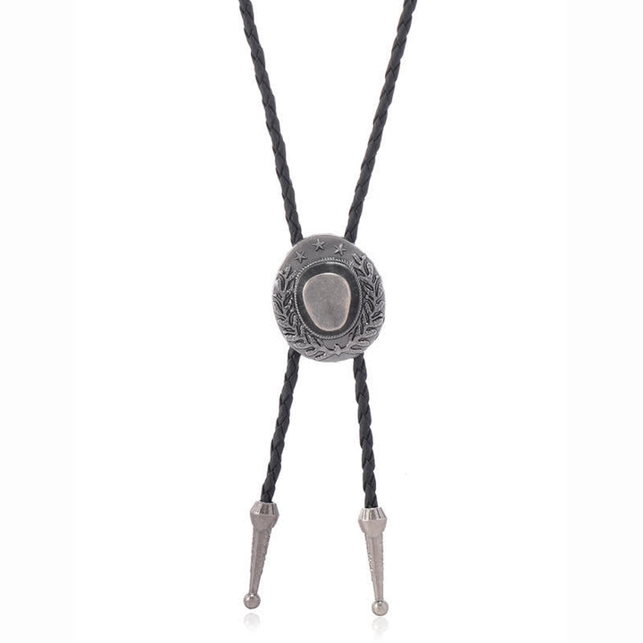 Bronze Charm Cowboy Hat Pendant Bolo Tie