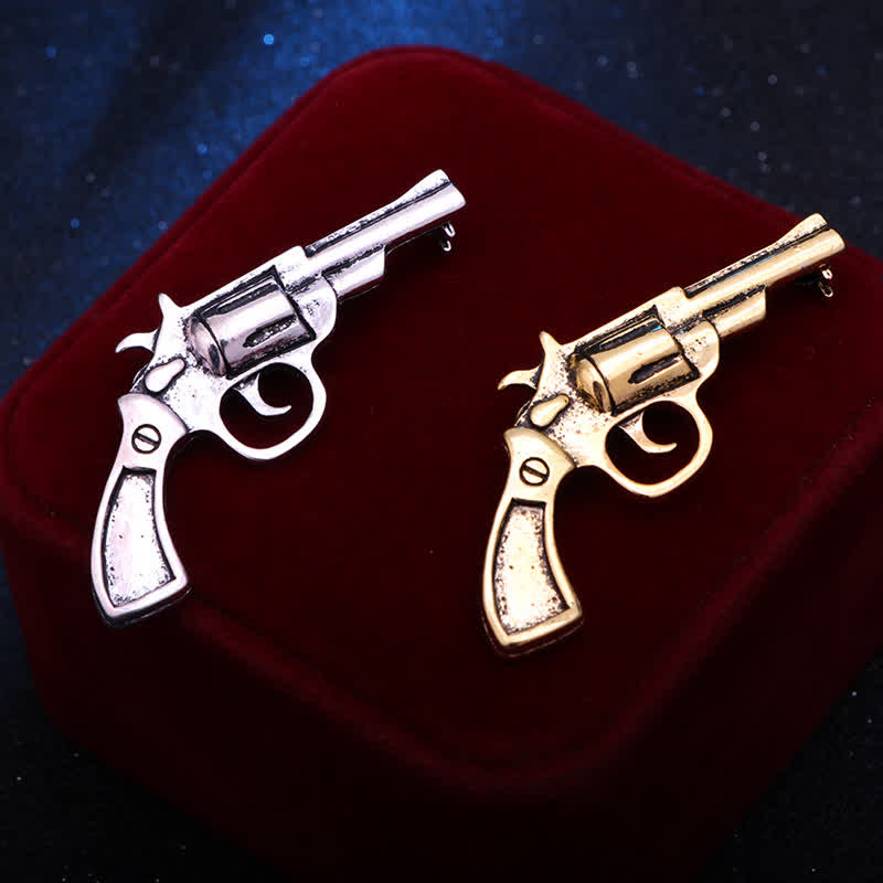 Men's Mini Vintage Domineering Pistol-Shape Brooch - image 1