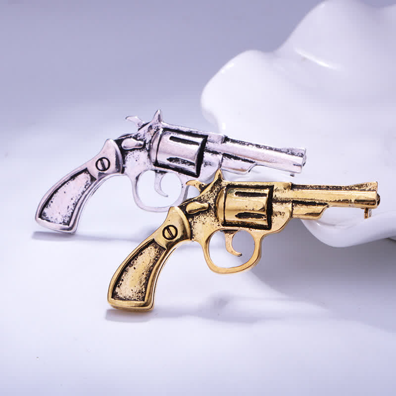Men's Mini Vintage Domineering Pistol-Shape Brooch - image 5