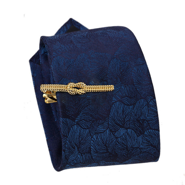 Twist Pattern Tie Clip For Daily Suit