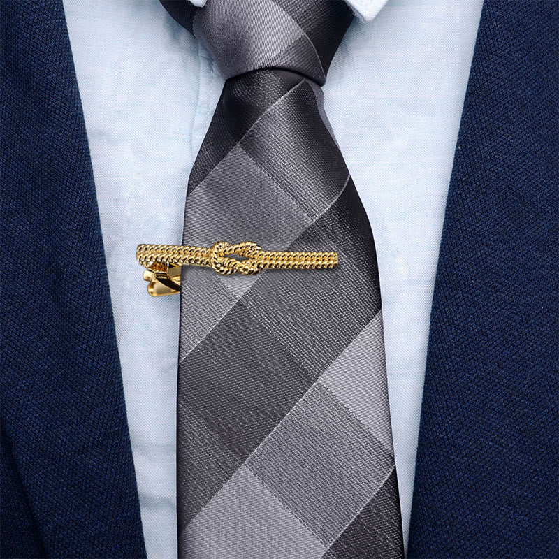 Twist Pattern Tie Clip For Daily Suit