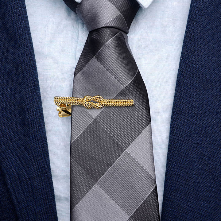 Twist Pattern Tie Clip For Daily Suit