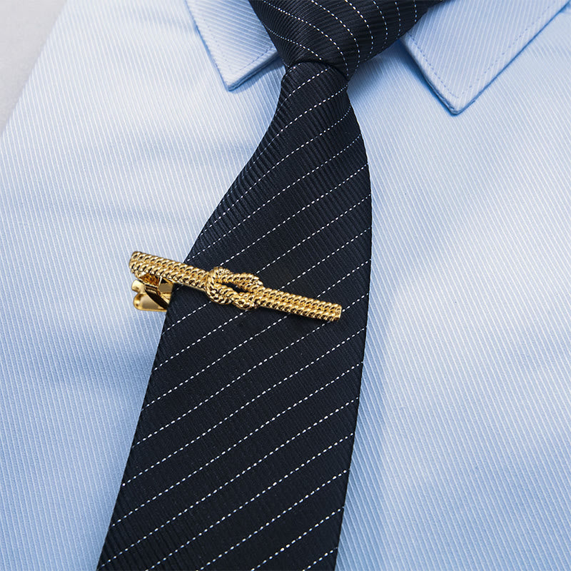 Twist Pattern Tie Clip For Daily Suit