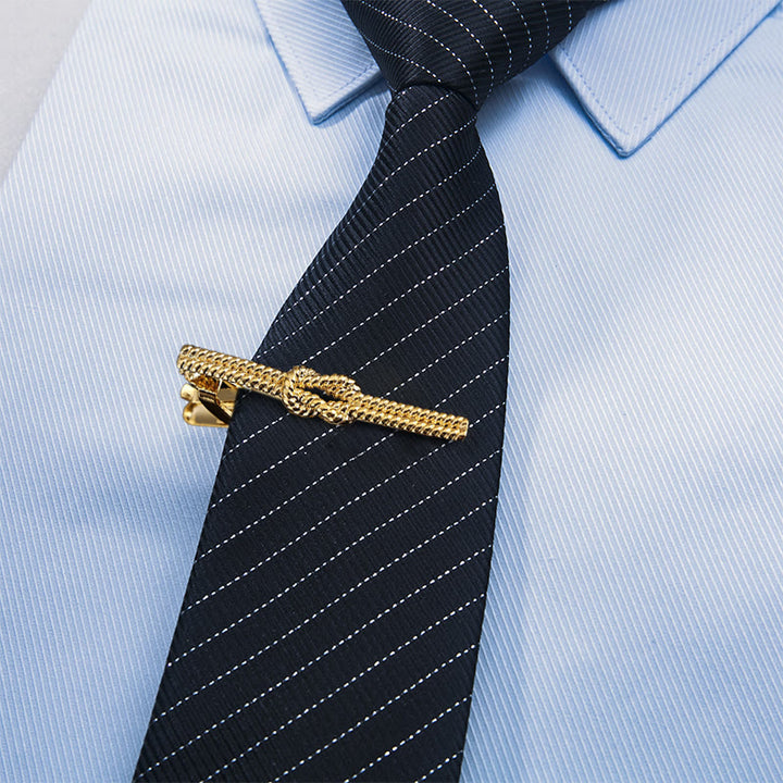 Twist Pattern Tie Clip For Daily Suit - image 2