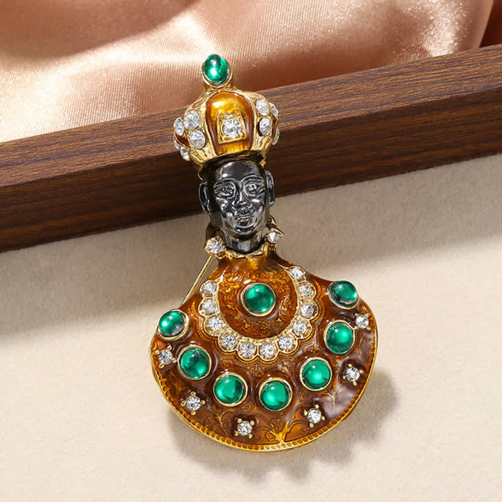 Unisex Medieval Large Unusual Genie Costume Brooch