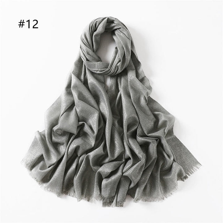 Women's Golden Glitter Lightweight Shawl Thin Scarf