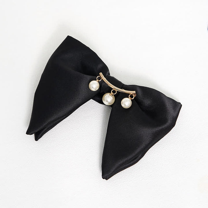 Men's Black White Oversized Pointed Bow Tie - image 8