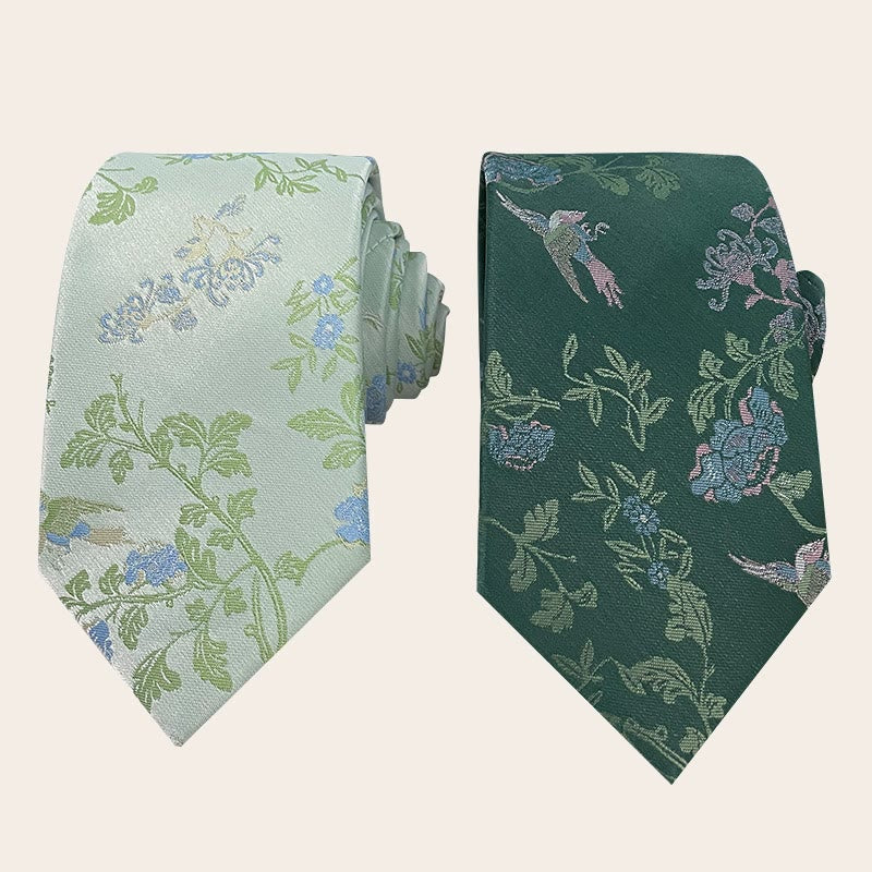Men's Holiday Style Floral Polyester Necktie - image 2