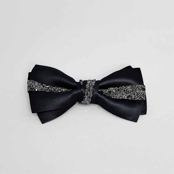 Men's Sparkling Glitter Bow Tie Pocket Square