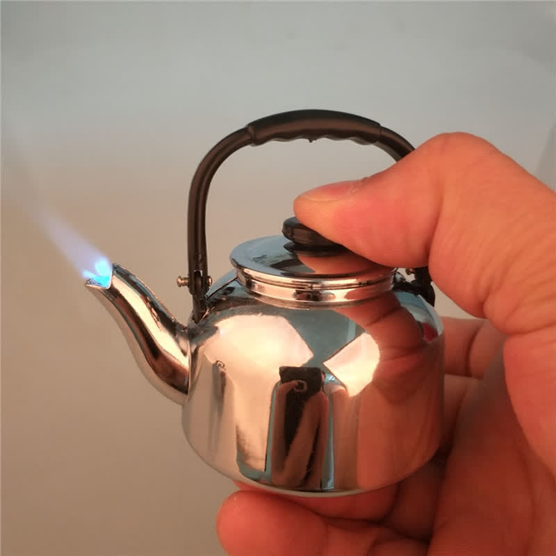 Creative Innovative Shape Mini Metal Butane Lighter - Kettle - image 0
