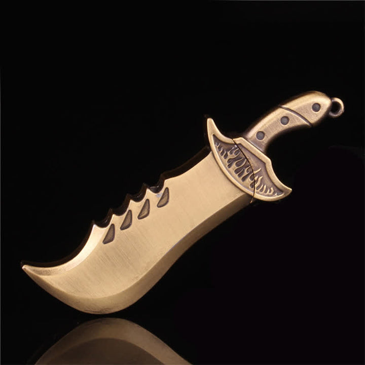 Creative Innovative Shape Mini Metal Butane Lighter - Bronze Knife - image 16