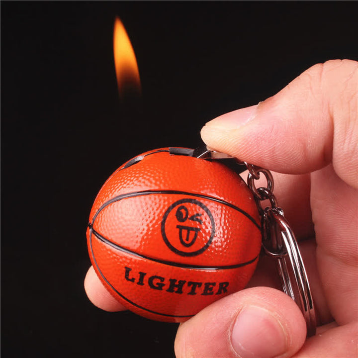 Creative Innovative Shape Mini Metal Butane Lighter - Basketball - image 4