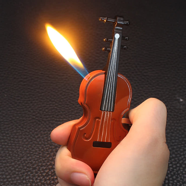 Creative Innovative Shape Mini Metal Butane Lighter - Violin - image 32