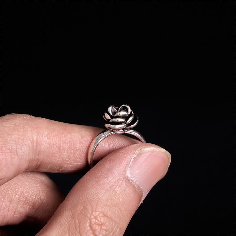 Detachable Twist Rose Flower Self Defense Adjustable Ring - image 5