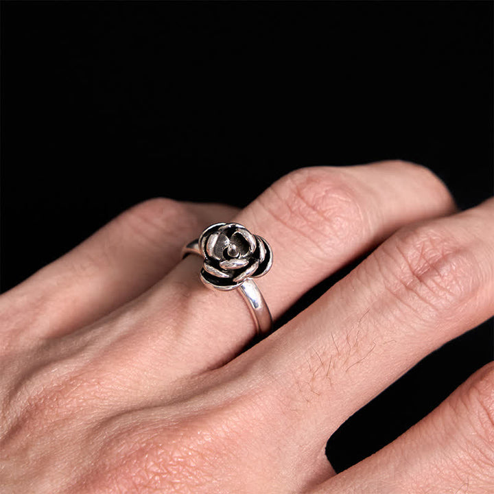 Detachable Twist Rose Flower Self Defense Adjustable Ring - image 2