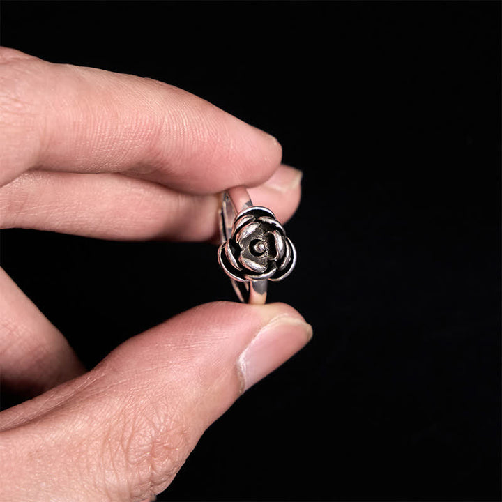 Detachable Twist Rose Flower Self Defense Adjustable Ring - image 4