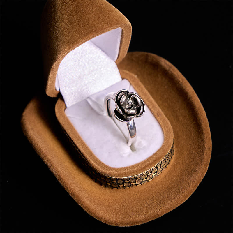 Detachable Twist Rose Flower Self Defense Adjustable Ring - image 3