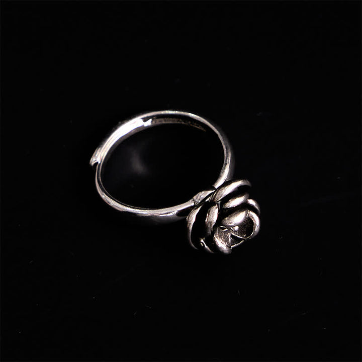 Detachable Twist Rose Flower Self Defense Adjustable Ring - image 8