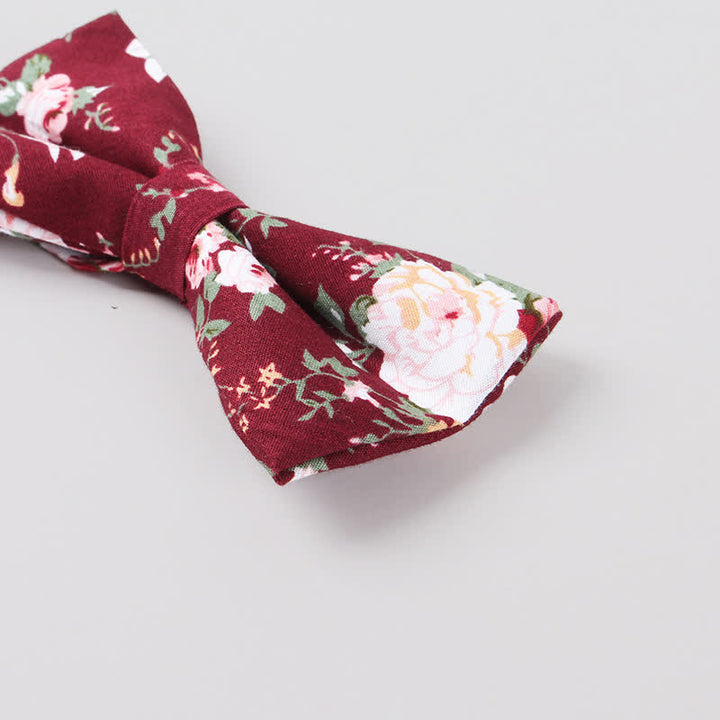 Men's Cotton Forest Floral Printing Bow Tie - image 15