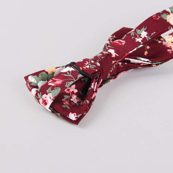 Men's Cotton Forest Floral Printing Bow Tie - image 14