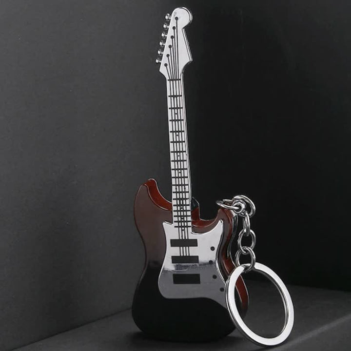 Guitar Shaped Inflatable Butane Lighter Keychain