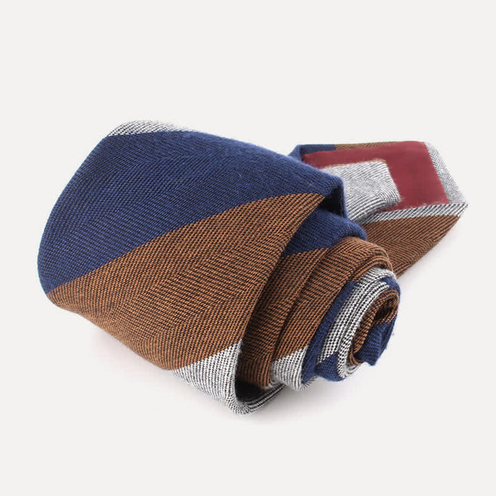 Men's British Soft Wool-like Striped Necktie - image 11