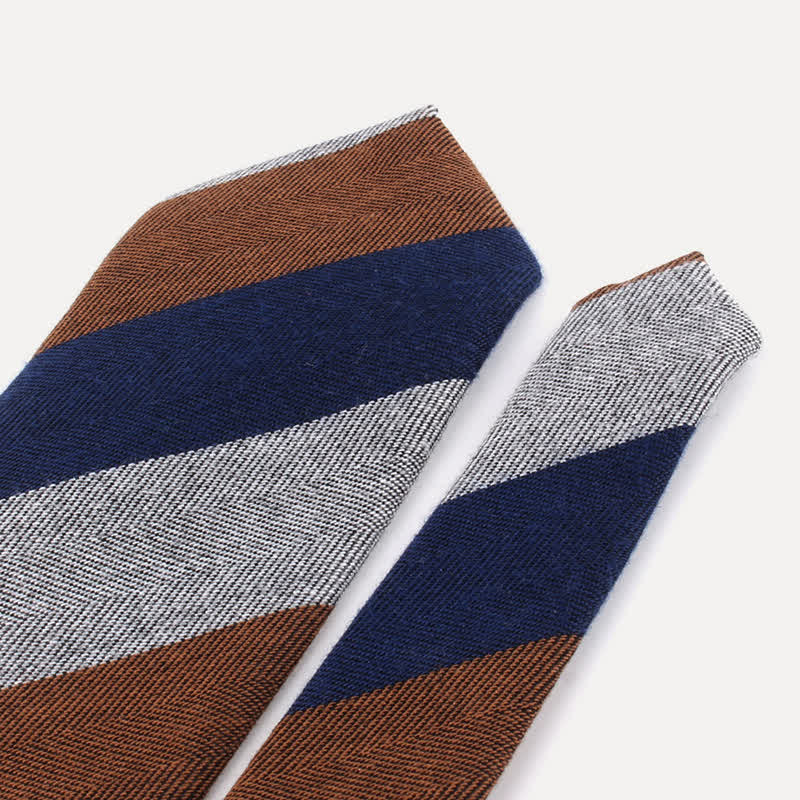 Men's British Soft Wool-like Striped Necktie - image 13