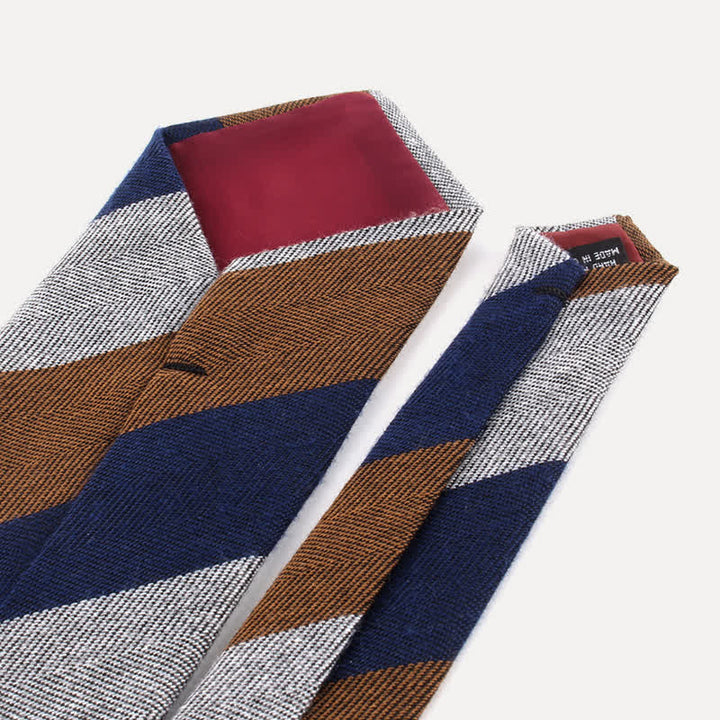 Men's British Soft Wool-like Striped Necktie - image 14