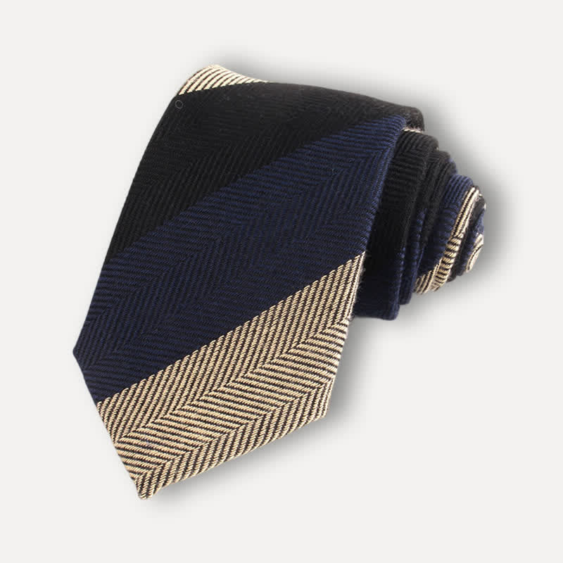 Men's British Soft Wool-like Striped Necktie - Style #4 - image 5
