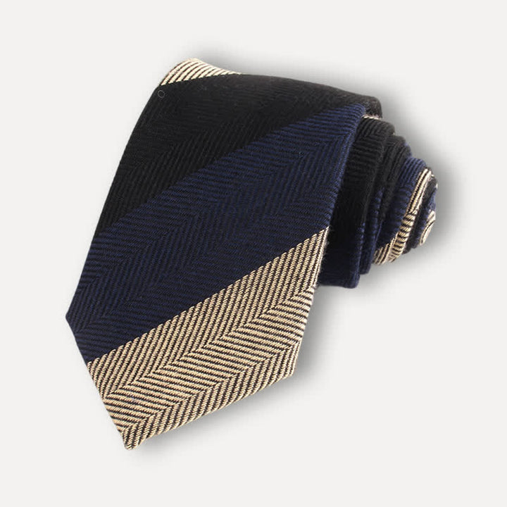 Men's British Soft Wool-like Striped Necktie - Style #4 - image 5