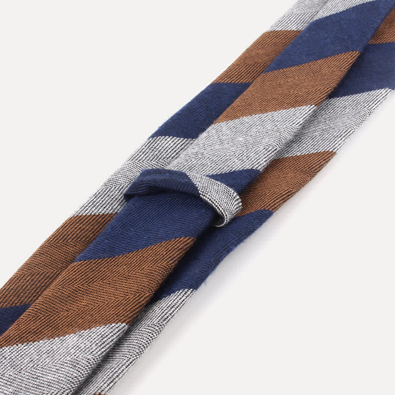 Men's British Soft Wool-like Striped Necktie - image 12