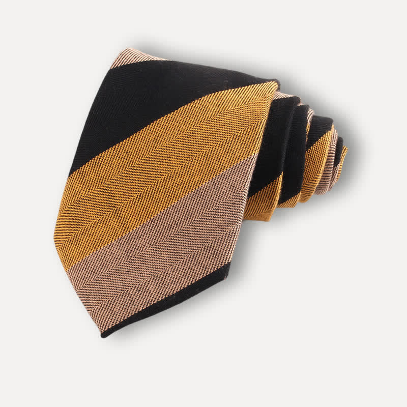 Men's British Soft Wool-like Striped Necktie - Style #2 - image 3