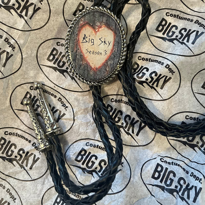 Funny Custom Photo Brown Leather Bolo Tie