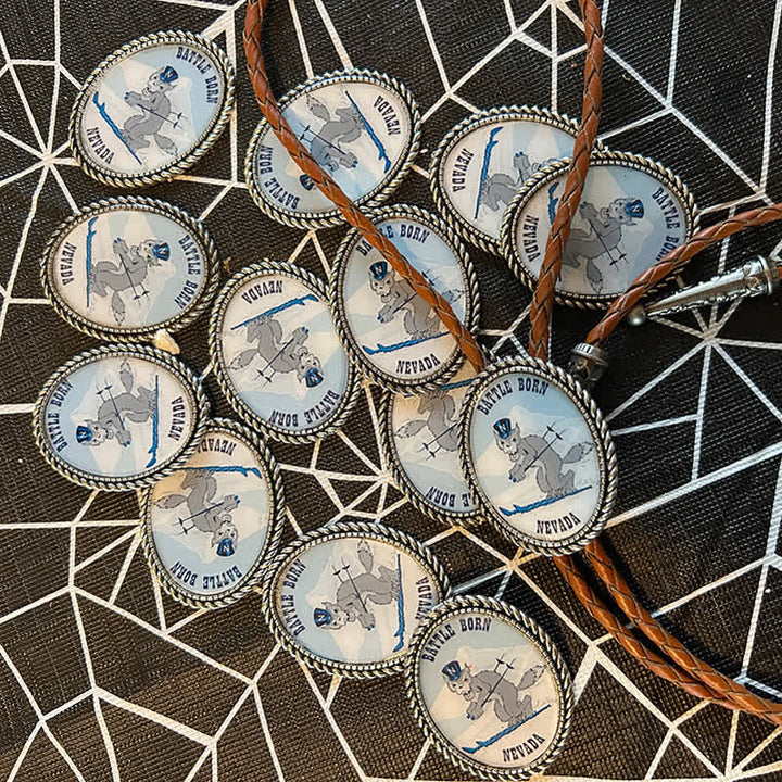 Funny Custom Photo Brown Leather Bolo Tie - image 3