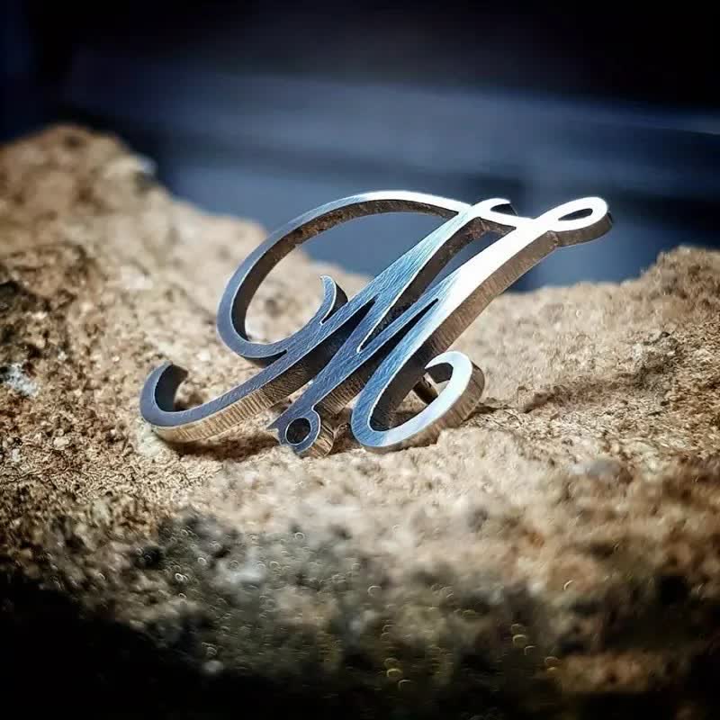 Stylish Custom Initial Letters Brooch with Chain (PRE-SALE)  - image 4