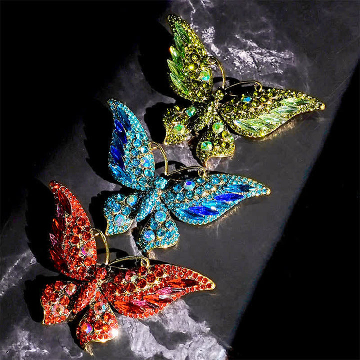 Women's Vintage Butterfly Crystal Brooch - image 2