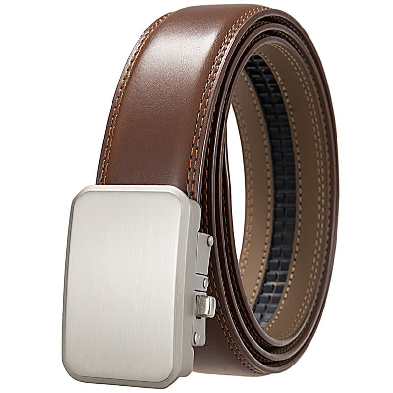 Custom Name Monogram Gift Idea Automatic Buckle Leather Belt