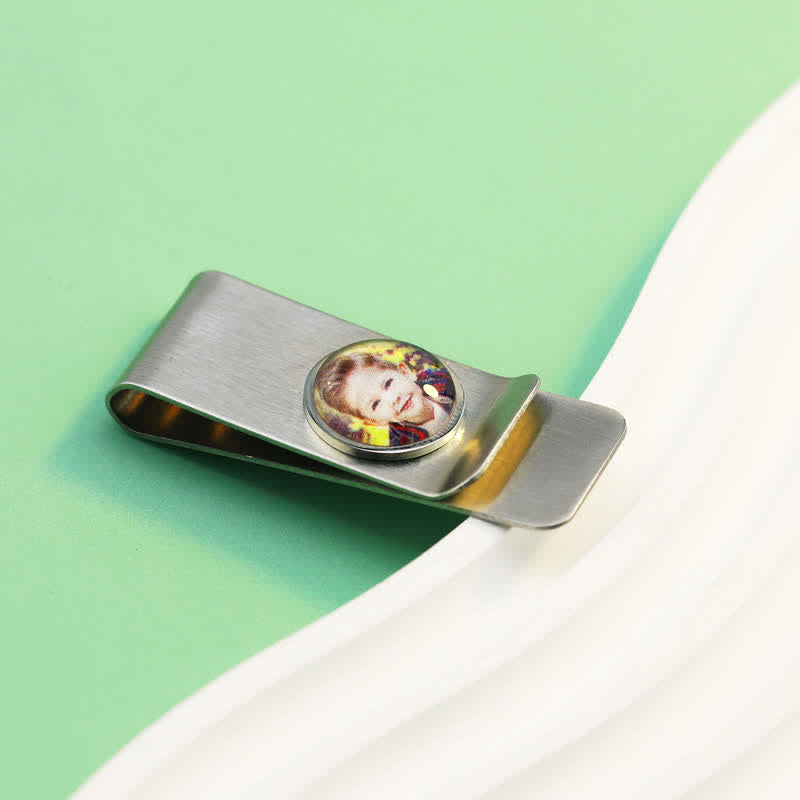 Custom Color Photo Wedding Gift Idea Money Clip - image 5