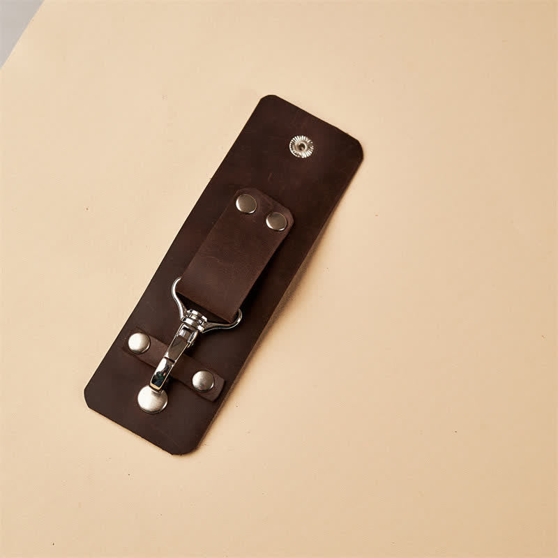 Retro Distressed Leather Belt Loop Keychain - image 4