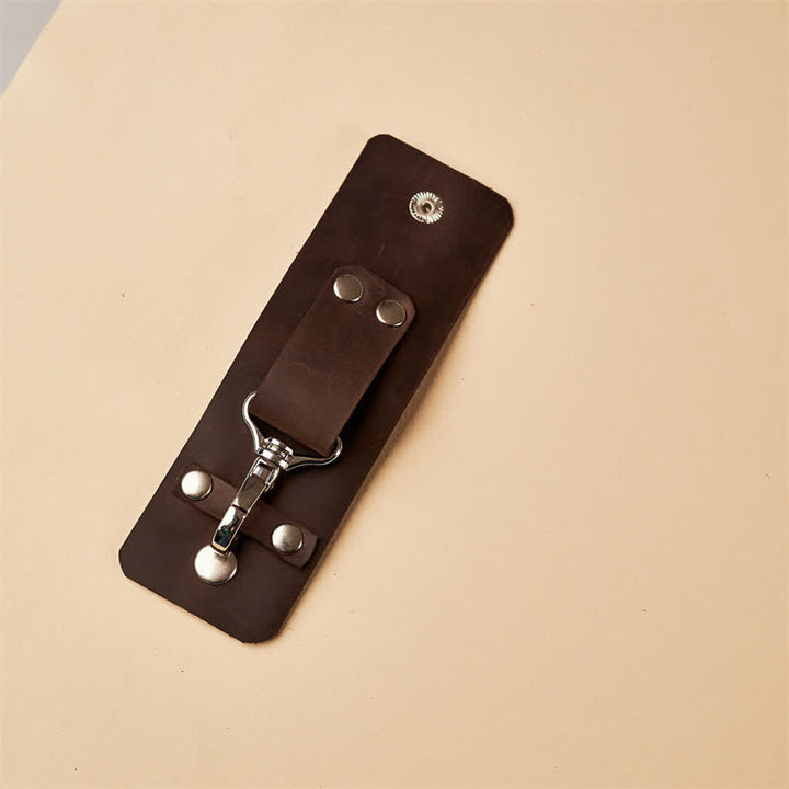Retro Distressed Leather Belt Loop Keychain - image 4