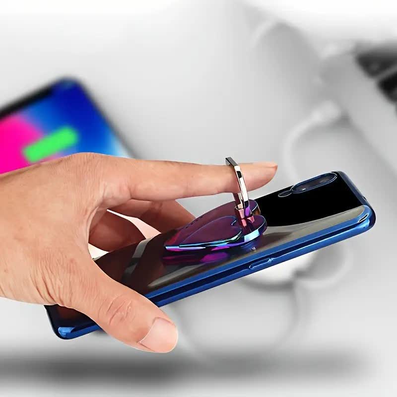 Heart Phone Stand Ring Buckle Rechargeable Electric Lighter