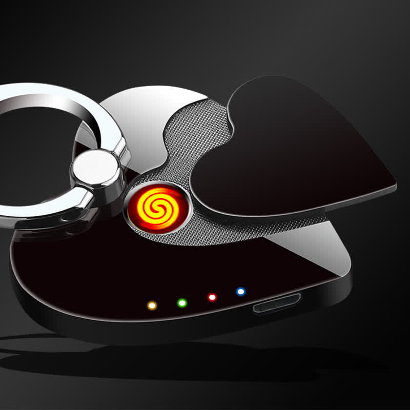 Heart Phone Stand Ring Buckle Rechargeable Electric Lighter