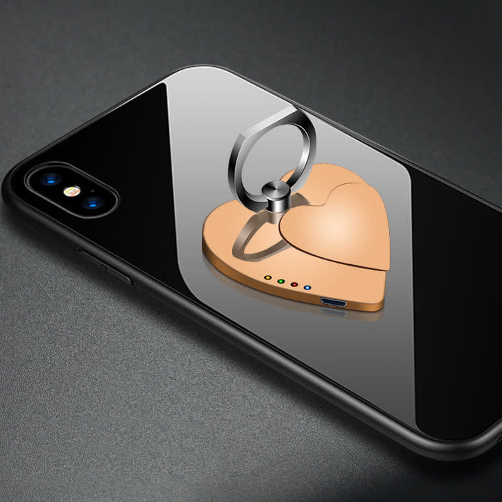 Heart Phone Stand Ring Buckle Rechargeable Electric Lighter
