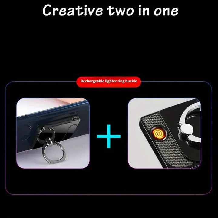 Square Phone Holder Touch Control Rechargeable Electric Lighter