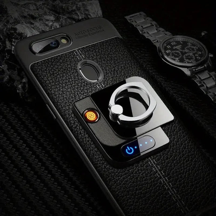 Square Phone Holder Touch Control Rechargeable Electric Lighter
