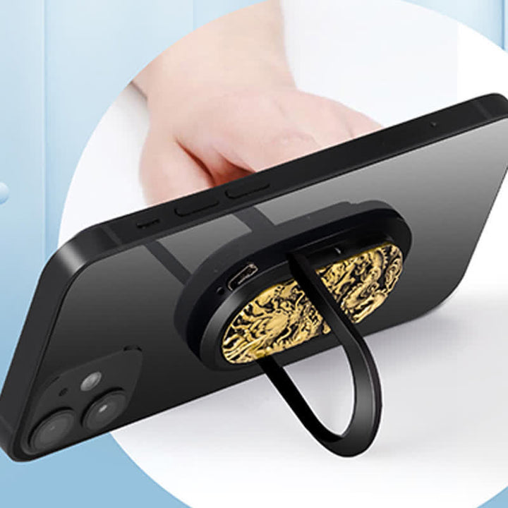 Dragon Tiger Phone Holder Ring Buckle Rechargeable Electric Lighter