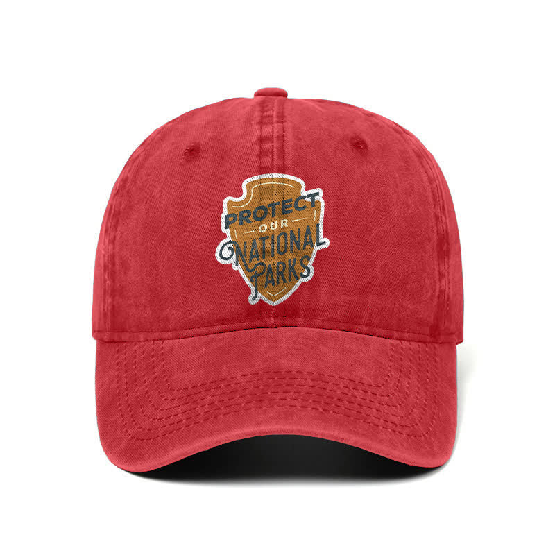 Camping Protect Our National Parks Adjustable Baseball Cap