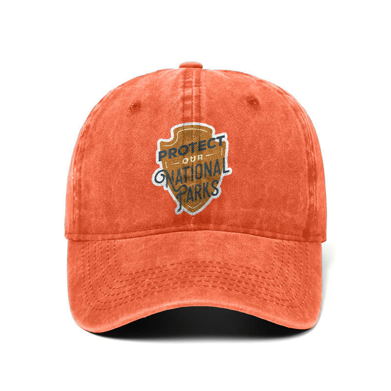 Camping Protect Our National Parks Adjustable Baseball Cap